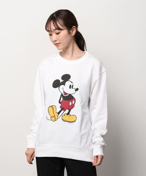MICKEY MOUSE(ミッキーマウス)の「FD: キャラチョイ Disney MICKEY ディズニー ミッキースウェット(スウェット・レディース・ホワイト/ブラック/グレー・L/XL/M/S)」の9枚目の写真
