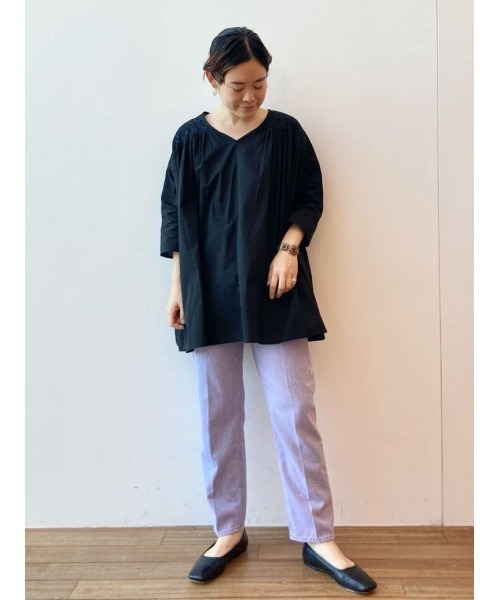 BEARDSLEY（ビアズリー）の「ハンドスモック刺繍ブラウス（シャツ/ブラウス・レディース・ブラウン/ブラック・FREE）」の20枚目の写真