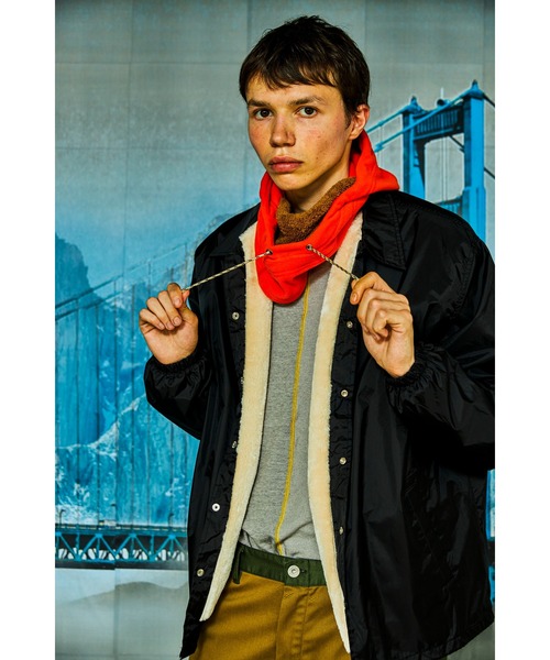 AlexanderLeeChang(アレキサンダーリーチャン)の「AlexanderLeeChang/アレキサンダーリーチャン YOSHI47 HOOD WARMER ネックウォーマー(ネックウォーマー/スヌード・メンズ・ブラック/オレンジ/チャコール・ONE SIZE)」の6枚目の写真