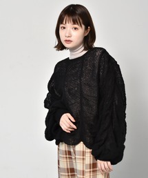 RETRO GIRL | シャーリングニット(ニット/セーター)
