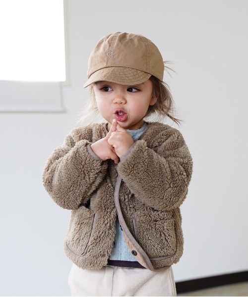 quoti use fith（クゥオティ　ユース　フィス）の「ボア 長袖 ブルゾン（ブルゾン・キッズ・ベージュ/グリーン・90/100/110/120/80/130）」の2枚目の写真