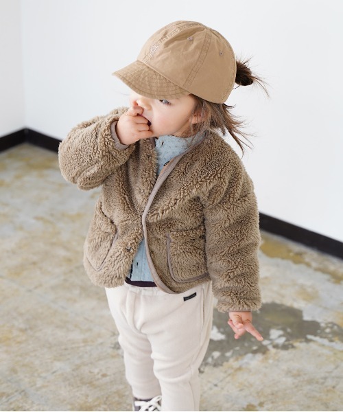 quoti use fith（クゥオティ　ユース　フィス）の「ボア 長袖 ブルゾン（ブルゾン・キッズ・ベージュ/グリーン・90/100/110/120/80/130）」の5枚目の写真