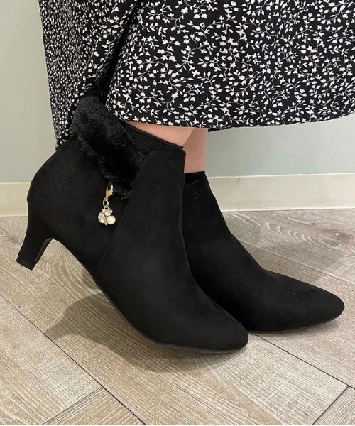 バックファーポインテッドショートブーツ 214 Jelly Beans ジェリービーンズ