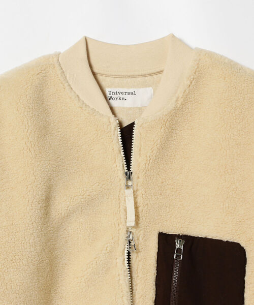 Universal Works(ユニバーサルワークス)の「UNIVERSAL WORKS / ジップジャケット(ブルゾン・メンズ・オフホワイト・SMALL/MEDIUM)」の3枚目の写真