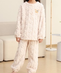 DAY CLOSET | キッズ もこもこボアツイストデザインルームウェアパジャマ 上下2点セットアップ 冬(ルームウェア/パジャマ)