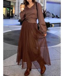 RESEXXY | チュール切替ワンピース(ワンピース)