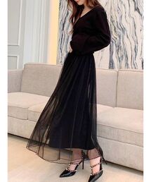 RESEXXY | チュール切替ワンピース(ワンピース)