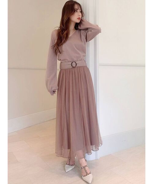 RESEXXY（リゼクシー）の「チュール切替ワンピース（ワンピース・レディース・ブラック/ベージュ/ブラウン/モカ・FREE）」の20枚目の写真