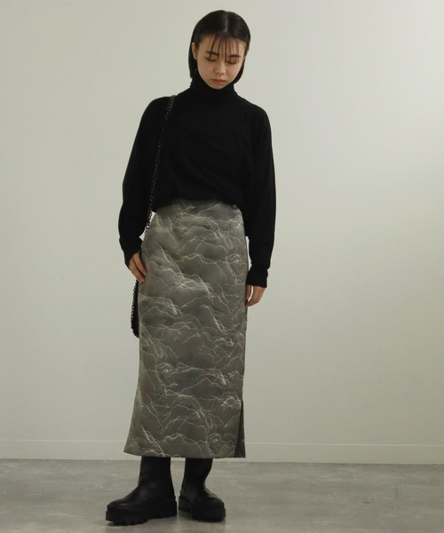 AULI（アウリィ）の「【低身長向けサイズ】PJジャカードタイトスカート（スカート・レディース・イエロー/グリーン/ダークグレー・S/XS/XXS）」の20枚目の写真