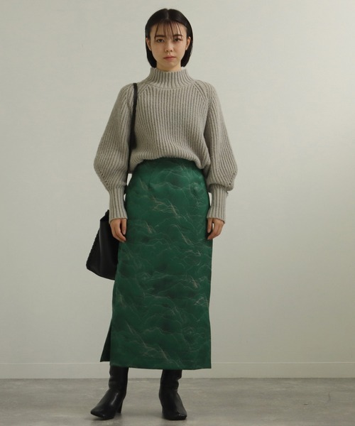 AULI（アウリィ）の「【低身長向けサイズ】PJジャカードタイトスカート（スカート・レディース・イエロー/グリーン/ダークグレー・S/XS/XXS）」の16枚目の写真