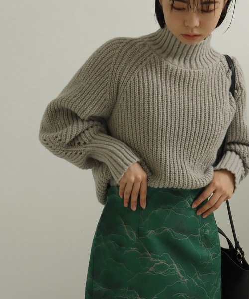 AULI（アウリィ）の「【低身長向けサイズ】PJジャカードタイトスカート（スカート・レディース・イエロー/グリーン/ダークグレー・S/XS/XXS）」の9枚目の写真