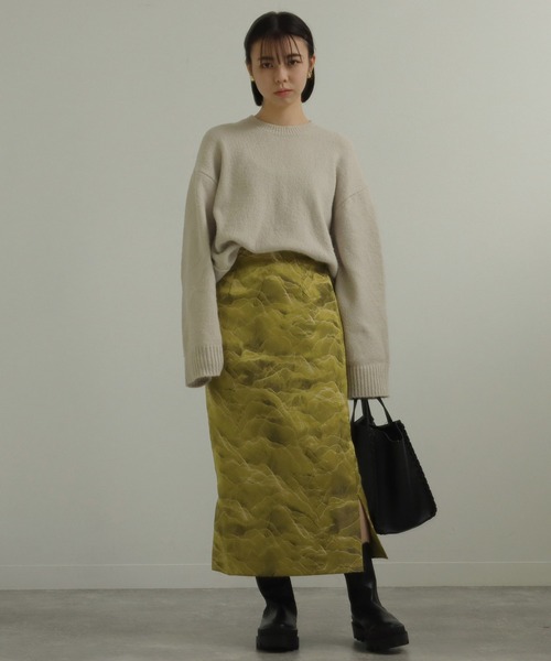 AULI（アウリィ）の「【低身長向けサイズ】PJジャカードタイトスカート（スカート・レディース・イエロー/グリーン/ダークグレー・S/XS/XXS）」の17枚目の写真