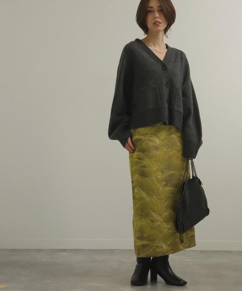 AULI（アウリィ）の「【低身長向けサイズ】PJジャカードタイトスカート（スカート・レディース・イエロー/グリーン/ダークグレー・S/XS/XXS）」の18枚目の写真