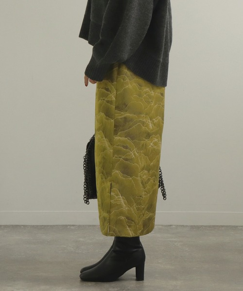 AULI（アウリィ）の「【低身長向けサイズ】PJジャカードタイトスカート（スカート・レディース・イエロー/グリーン/ダークグレー・S/XS/XXS）」の12枚目の写真