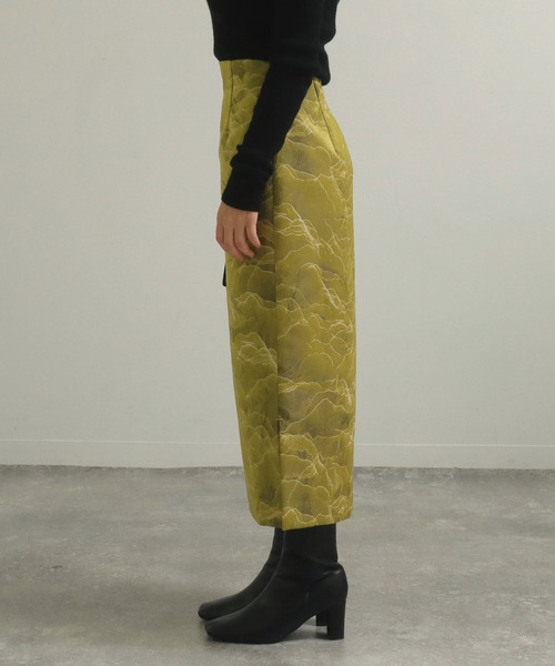 AULI（アウリィ）の「【低身長向けサイズ】PJジャカードタイトスカート（スカート・レディース・イエロー/グリーン/ダークグレー・S/XS/XXS）」の7枚目の写真