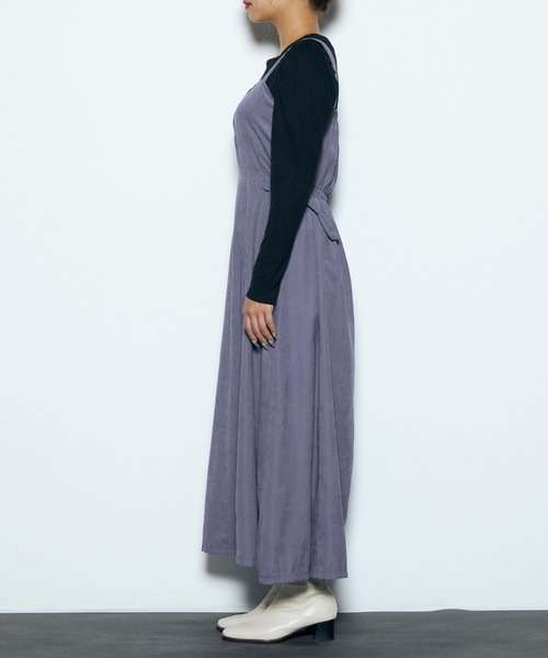 CECIL McBEE（セシルマクビー）の「インナー付きジャンスカフレアワンピース（ジャンパースカート・レディース・パープル/ブラック・MEDIUM）」の11枚目の写真