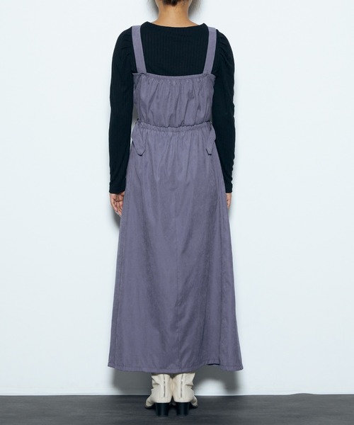 CECIL McBEE（セシルマクビー）の「インナー付きジャンスカフレアワンピース（ジャンパースカート・レディース・パープル/ブラック・MEDIUM）」の4枚目の写真