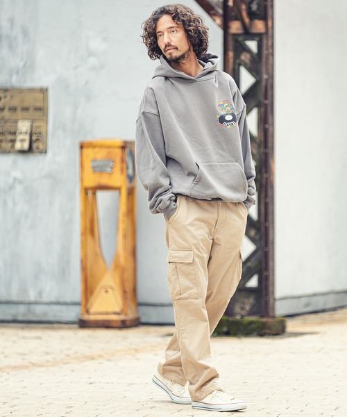 MARBLES（マーブルズ）の「mpa2751-HQ PARKA (DISCO) パーカー（パーカー・メンズ・ブラウン/チャコール/オレンジ・M/L/S/XL）」の9枚目の写真