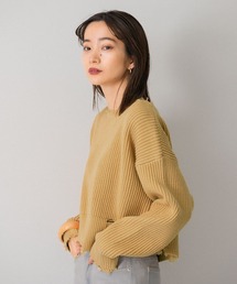 KBF | クロップドダメージニット(ニット/セーター)