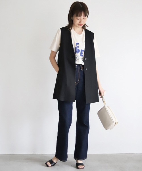 SLOBE IENA(スローブイエナ)の「リネンジレ◆(ベスト・レディース・ブラック/ベージュ・FREE)」の12枚目の写真