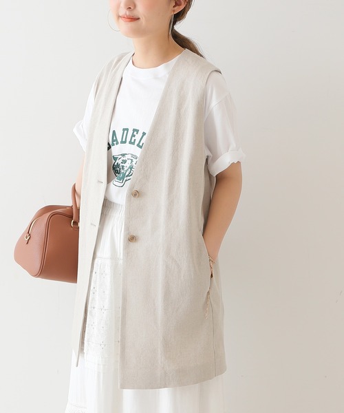 SLOBE IENA(スローブイエナ)の「リネンジレ◆(ベスト・レディース・ブラック/ベージュ・FREE)」の22枚目の写真