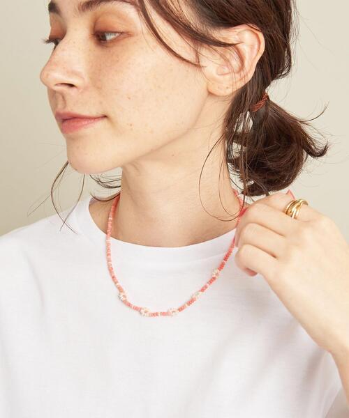 by Preek（バイプリーク）の「＜by Preek（バイプリーク）＞淡水パール フラワービーズネックレス（ネックレス・レディース・コバルトブルー/ピンク/オフホワイト/ブラック・FREE）」の22枚目の写真