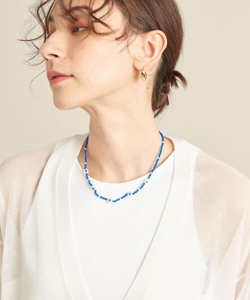 by Preek（バイプリーク）の「＜by Preek（バイプリーク）＞淡水パール フラワービーズネックレス（ネックレス・レディース・コバルトブルー/ピンク/オフホワイト/ブラック・FREE）」の13枚目の写真