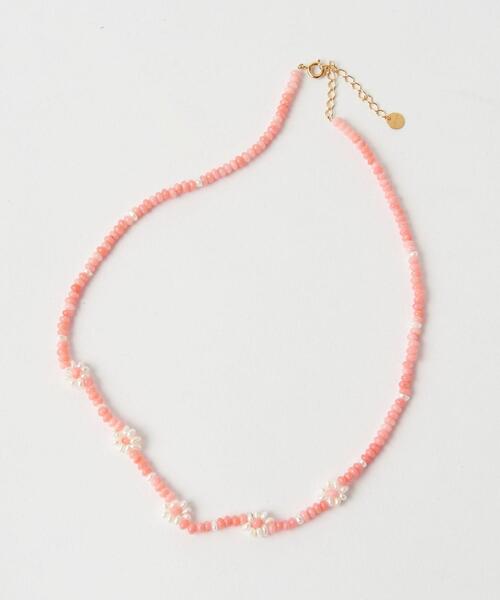 by Preek（バイプリーク）の「＜by Preek（バイプリーク）＞淡水パール フラワービーズネックレス（ネックレス・レディース・コバルトブルー/ピンク/オフホワイト/ブラック・FREE）」の10枚目の写真