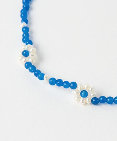 by Preek（バイプリーク）の「＜by Preek（バイプリーク）＞淡水パール フラワービーズネックレス（ネックレス・レディース・コバルトブルー/ピンク/オフホワイト/ブラック・FREE）」の11枚目の写真