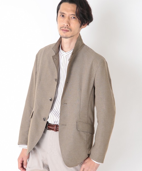 CROWDED CLOSET（クラウデッドクローゼット）の「カラミ織りストレッチブルゾン（ブルゾン・メンズ・ベージュ/ネイビー・01/02/03）」の2枚目の写真