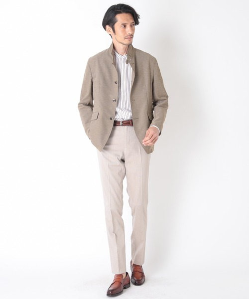 CROWDED CLOSET（クラウデッドクローゼット）の「カラミ織りストレッチブルゾン（ブルゾン・メンズ・ベージュ/ネイビー・01/02/03）」の3枚目の写真