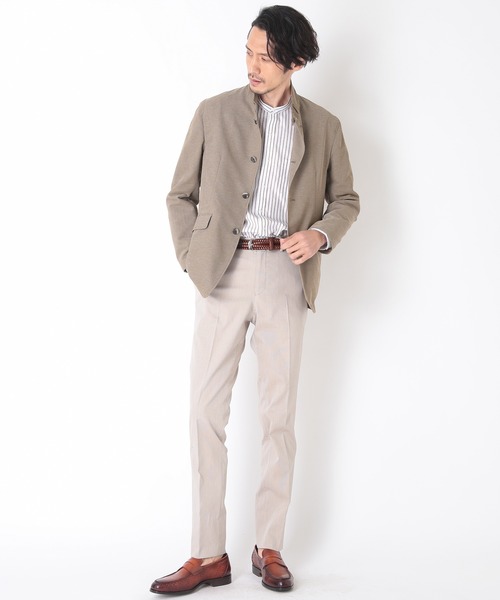 CROWDED CLOSET（クラウデッドクローゼット）の「カラミ織りストレッチブルゾン（ブルゾン・メンズ・ベージュ/ネイビー・01/02/03）」の16枚目の写真