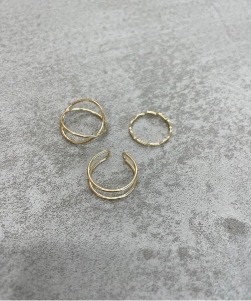 PairPair(ペアペア)の「シンプル3setリング(リング・レディース・シルバー/ゴールド/シルバー系/ゴールド系・フリー)」の8枚目の写真