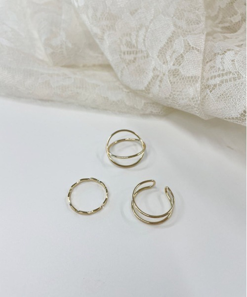 PairPair(ペアペア)の「シンプル3setリング(リング・レディース・シルバー/ゴールド/シルバー系/ゴールド系・フリー)」の16枚目の写真