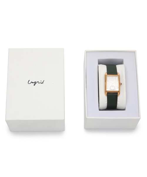 Ungrid（アングリッド）の「【ungrid/アングリッド】ベーシック スクエア レザー 腕時計（アナログ腕時計・レディース・ブラック/ダークブラウン/シルバー/グリーン/キャメル・FREE）」の17枚目の写真