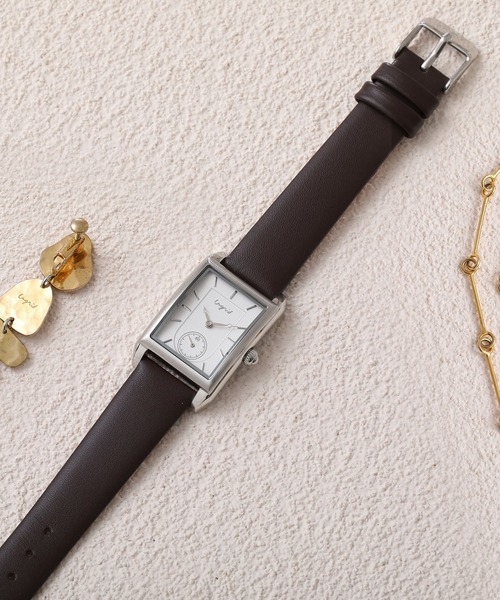 Ungrid（アングリッド）の「【ungrid/アングリッド】ベーシック スクエア レザー 腕時計（アナログ腕時計・レディース・ブラック/ダークブラウン/シルバー/グリーン/キャメル・FREE）」の9枚目の写真