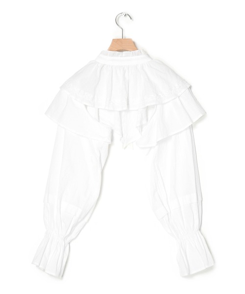 w closet(ダブルクローゼット)の「コットンフリルカラーボレロ(シャツ/ブラウス・レディース・オフホワイト・FREE)」の2枚目の写真