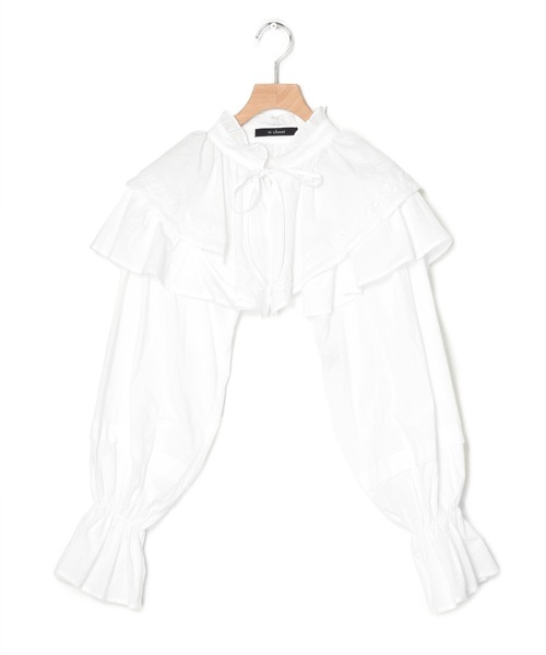 w closet(ダブルクローゼット)の「コットンフリルカラーボレロ(シャツ/ブラウス・レディース・オフホワイト・FREE)」の13枚目の写真