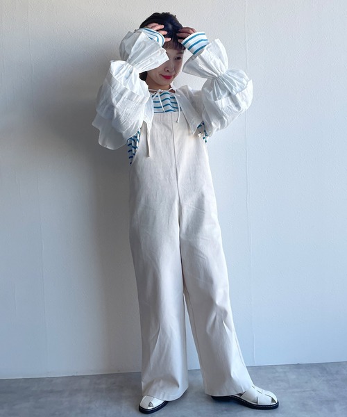 w closet(ダブルクローゼット)の「コットンフリルカラーボレロ(シャツ/ブラウス・レディース・オフホワイト・FREE)」の3枚目の写真