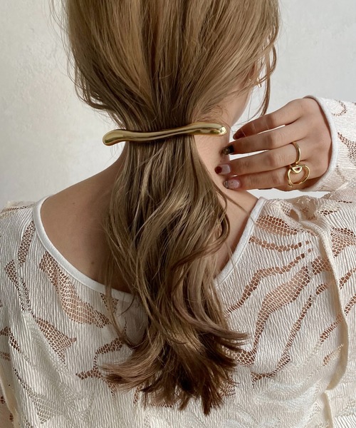 CAPRICIEUX LE'MAGE（カプリシューレマージュ）の「【GOLDY/ゴールディ】トゥイッグバレッタ（バレッタ/ヘアクリップ・レディース・シルバー/ゴールド・FREE）」の6枚目の写真