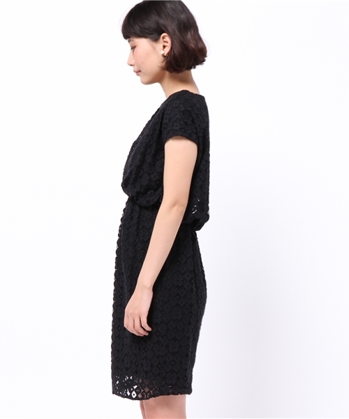 La TOTALITE（ラトータリテ）の「sonoコラボフラワーレースタックワンピース（ワンピース・レディース・ブラック/ホワイト・FREE）」の4枚目の写真