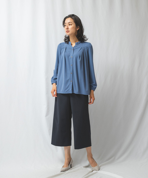 NARACAMICIE(ナラカミーチェ)の「無地カットソーフロントタックブラウス(Tシャツ/カットソー・レディース・ベージュ/ブルー・X-LARGE/LARGE/MEDIUM/XX-LARGE)」の22枚目の写真