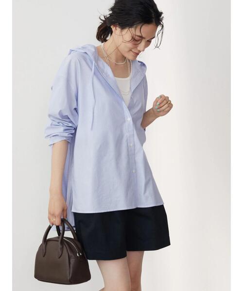 AMERICAN HOLIC(アメリカンホリック)の「コットンレーヨンマリンフードシャツ(シャツ/ブラウス・レディース・ネイビー/ブルー系その他4/ブルー系その他7・M/L)」の7枚目の写真