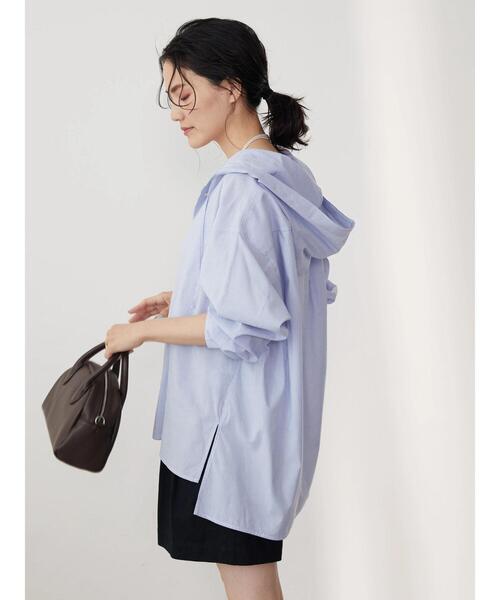 AMERICAN HOLIC(アメリカンホリック)の「コットンレーヨンマリンフードシャツ(シャツ/ブラウス・レディース・ネイビー/ブルー系その他4/ブルー系その他7・M/L)」の8枚目の写真