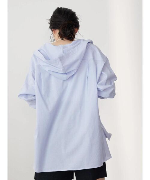 AMERICAN HOLIC(アメリカンホリック)の「コットンレーヨンマリンフードシャツ(シャツ/ブラウス・レディース・ネイビー/ブルー系その他4/ブルー系その他7・M/L)」の9枚目の写真