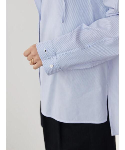 AMERICAN HOLIC(アメリカンホリック)の「コットンレーヨンマリンフードシャツ(シャツ/ブラウス・レディース・ネイビー/ブルー系その他4/ブルー系その他7・M/L)」の14枚目の写真