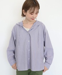 AMERICAN HOLIC | コットンレーヨンマリンフードシャツ(シャツ/ブラウス)