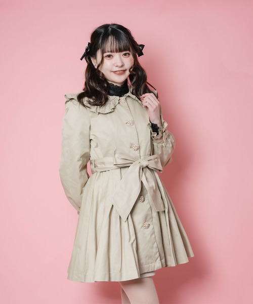 ROJITA（ロジータ）の「レース衿トレンチコート（トレンチコート・レディース・ベージュ/ピンク・FREE）」の12枚目の写真