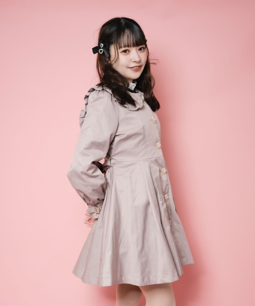 ROJITA（ロジータ）の「レース衿トレンチコート（トレンチコート・レディース・ベージュ/ピンク・FREE）」の8枚目の写真