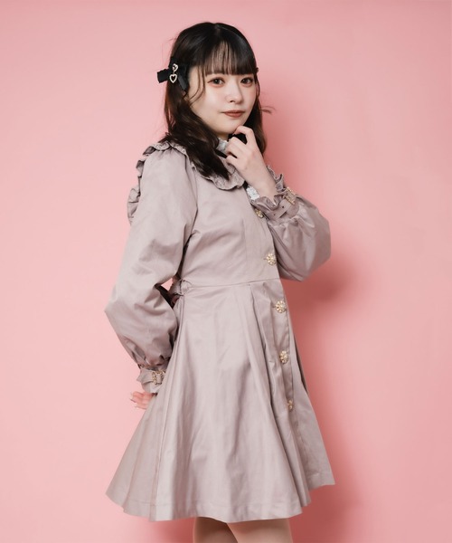 ROJITA（ロジータ）の「レース衿トレンチコート（トレンチコート・レディース・ベージュ/ピンク・FREE）」の5枚目の写真